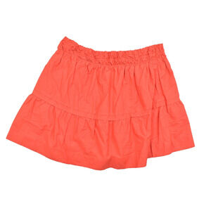 Maeve By Anthropologie Women's Red Tiered Ruffle Skirt Regular Size XS Cotton